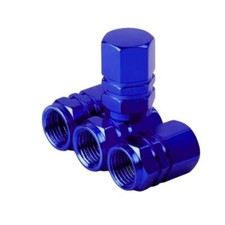 Valve Dust Caps Blue for BMW